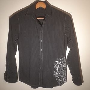 Pinstriped mens shirt